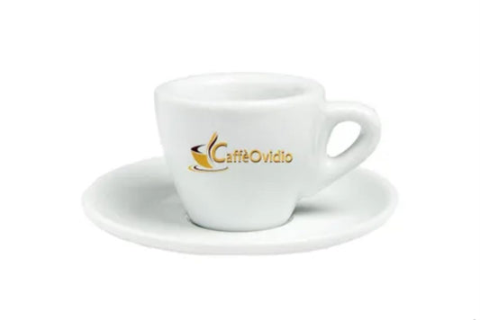 TAZZA PER CAPPUCCINO IN PORCELLANA BIANCA CAFFE' OVIDIO 6pz